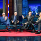 Jon Stewart, Rob Corddry, John Oliver, Stephen Colbert, Samantha Bee, Ed Helms (Photo: Scott Kowalchyk/CBS)